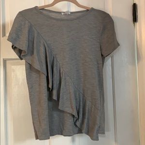 Grey ruffle top BP brand
